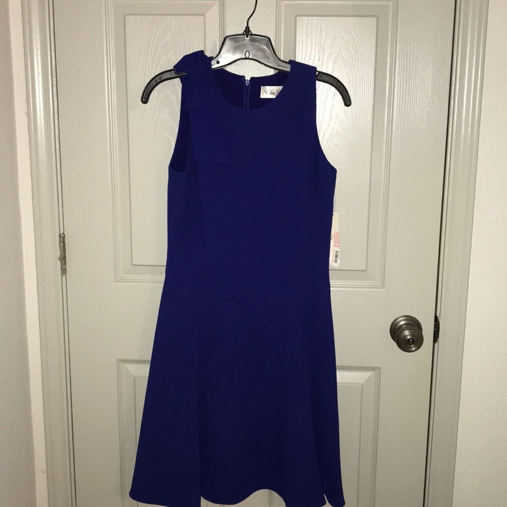 Bow-strap Royal Blue Dress